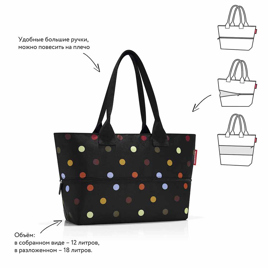 Borsa donna Reisenthel Shopper e1 Dots - Acquista online